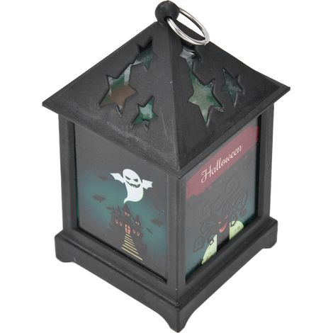 Halloween-Laterne LED Halloween-Nachtlicht Tragbare Flammenlampe für Festdekoration Geist (1/5)