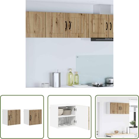 Küchenwandschrank - Küchenschrank 2 pcs Artisan-Eiche 40 x 31 x 40 cm Holzwerkstoff (1/5)