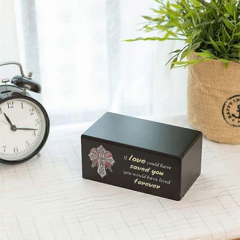 Boîte à cendres en bois pour chat, souvenir précieux pour petit animal de compagnie, avec inscription commémorative. (1/4)
