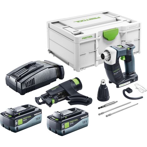 Festool DURADRIVE DWC 18-2500 Basic Akku Bauschrauber 18 V 18 Nm Brushless + 2x Akku 8,0 Ah + Schnellladegerät + Systainer