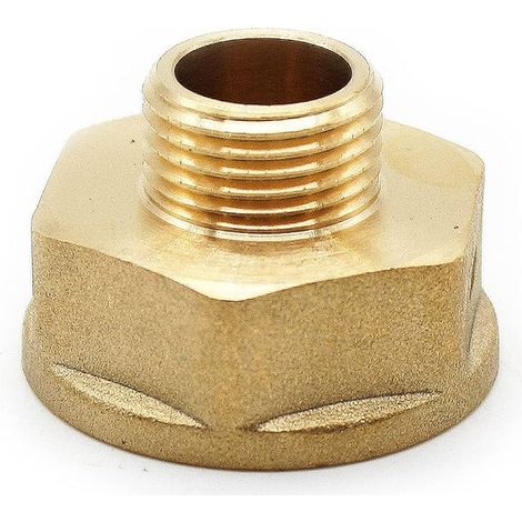 DOJA Barcelona Nipple 15/21-12/17 Adapter 1/2 3/8 M-F Plumbing Accessories Brass Reducer Connector for Circulator Tube Heating Shower Hose Aerator Tap Water Saving (1/5)