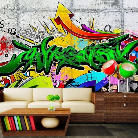 Papier peint graffitis urbains - 400 x 280 cm (1/4)