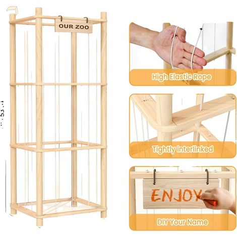 Organizador de almacenamiento de juguetes de peluche, diseño que ahorra espacio, construcción duradera, solo estante (1/2)