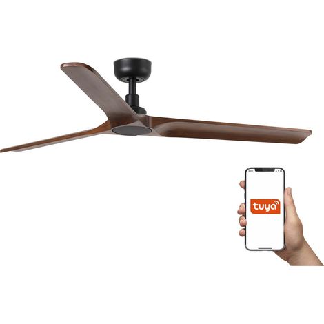 Faro Heywalnut Grand système intelligent Tuya noir mat à 3 lames (1/5)