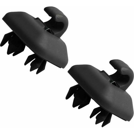 2 pièces - Support de fixation de pare-soleil pour Audi A4 A5 S5Q3 Q5, crochet de pare-soleil 8U0857562A (noir) (1/5)