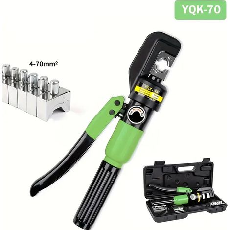 Pince à sertir hydraulique à froid YQK-70 - Outil portable pour électricien destiné au sertissage des cosses de câbles en cuivre et en aluminium