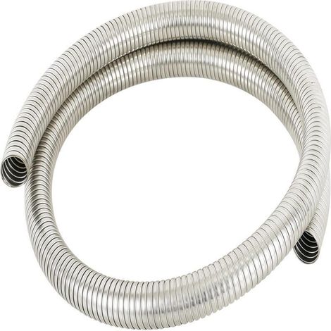 Tuyau flexible d'échappement universel en acier inoxydable - 72 po (183 cm) de longueur (1,8 m) - diamètre intérieur de 1 po (2,5 cm) (1/5)