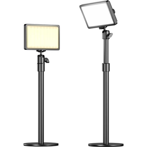 Lampe Vidéo LED avec Support de Table, Batterie 8000 mAh, Panneau LED, 1000 lumens 2900K-6500K éclairage Vidéo Magnétique Bluetooth, pour Youtube/Diffusion en Direct/Studio (1/5)