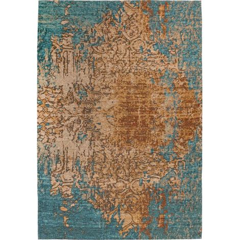 Tapis Tissé Imprimé à Motifs "Primavera" Bleu 120 x 180 cm (1/4)