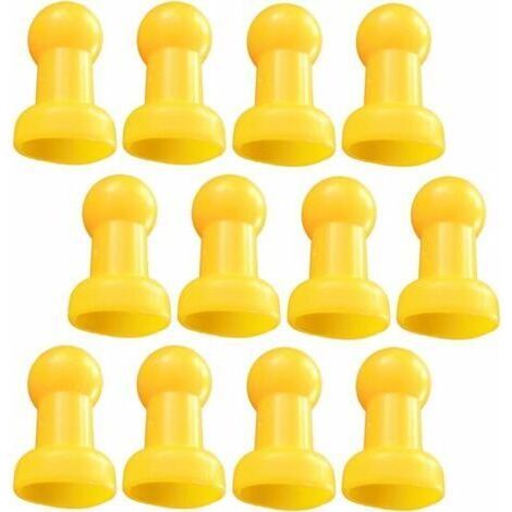 BARKBUSTERS 12 x Bouchons de Trampoline Capuchons de Poteau Accessoires de Trampoline 8x5cm Jaune - (1/4)