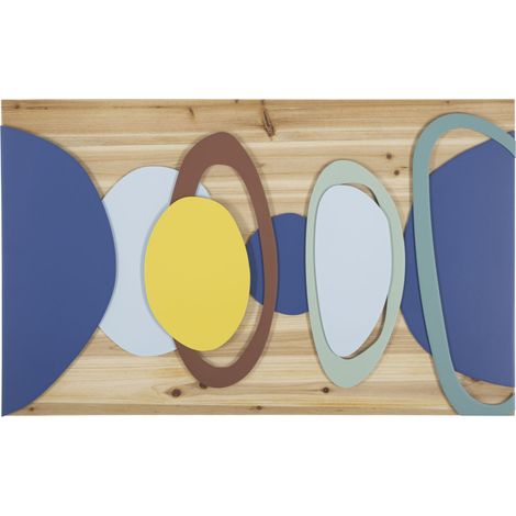 Décoration Murale en Bois "Color" 80cm Multicolore (1/5)