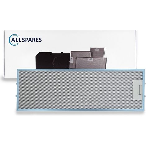 Filtro metálico AllSpares para campanas extractoras compatible con Whirlpool I.KE.A. 481248058305 y Elica GF023B (532x176x9mm)