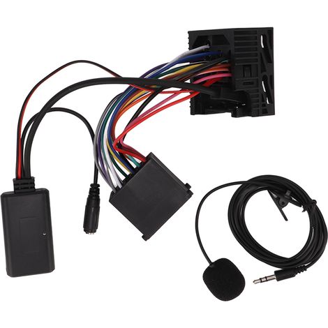 Câble Audio Aux Bluetooth 5.0 avec Micro Intégré pour BMW E46 320i 320ci 2002-2006, Connecteur Sans Fil pour Autoradio, Kit Mains Libres Voiture (1/5)