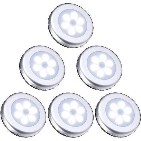 Lampe de penderie/armoire LED, veilleuse de penderie 6 pièces, éclairage LED avec détecteur de mouvement (piles incluses) (1/5)