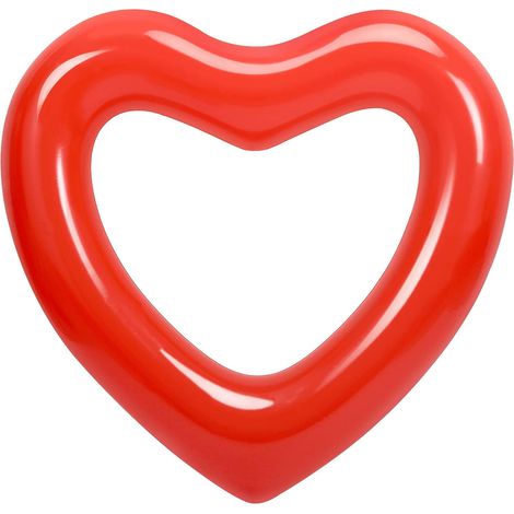 Bouée de Piscine, Bouée Gonflable en Forme de Cœur ou Ronde Flotteur Inflatable Tube, Anneaux de Natation pour Fêtes et Décorations, Jouets de Plage Lac Rivière (1/5)