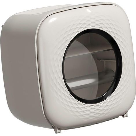 Porte-papier toilette avec étagère, fixation murale, argenté (1/5)