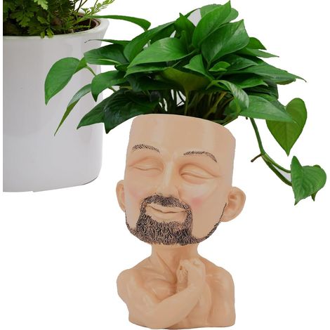 Pots pour Le Visage pour - Pot de Fleurs en tête - Pot de Fleurs avec tête (1/5)