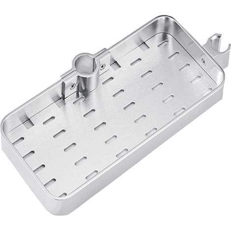 Cage de douche en aluminium sans perforation - Convient pour une hauteur réglable de [20 mm à 25 mm], une cage de douche de salle de bain, du savon, du shampoing et de l'après-shampoing