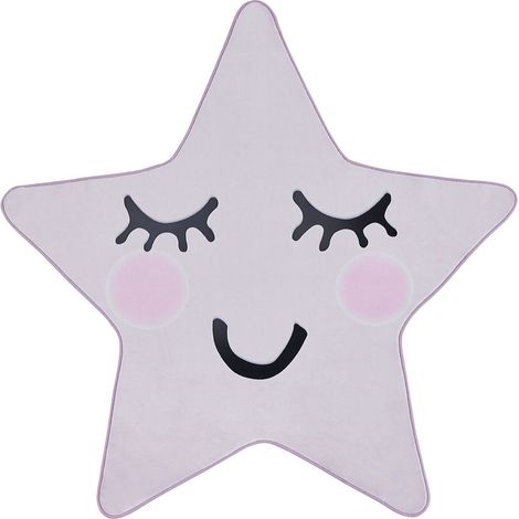 Tappeto per cameretta dei bambini a forma di stella 120 x 120 cm sala giochi rosa Sirius (1/5)