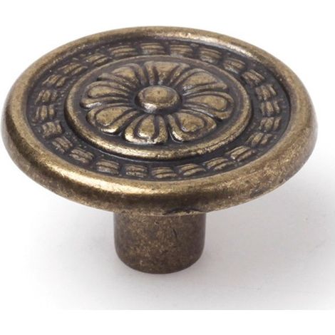 Boutons Zamak Vieux Laiton D30 Design Intemporel, Finition Vieux Laiton - Reunion Industrial