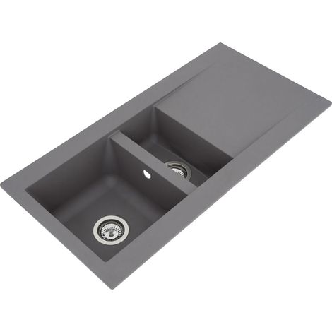 respekta Mineralite Einbauspüle 1,5 Becken Denver 100 x 50 cm Spüle Spülbecken