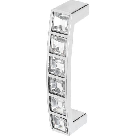 Poignée de porte de meuble moderne et simple en cristal, motif diamants, double trou, tirette de tiroir