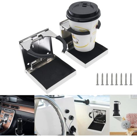 Support pliable pour gobelets de voiture 2 pièces, porte-boisson rabattable pour voiture et organisation intérieur (1/5)