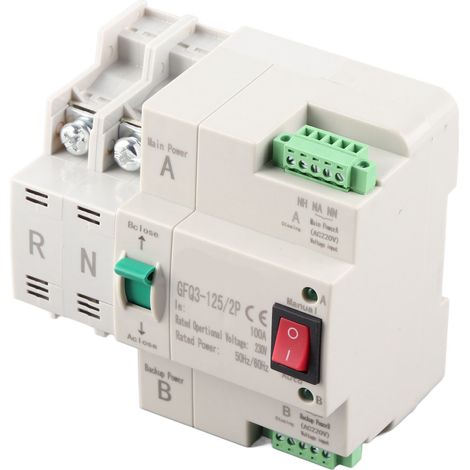 Automatischer Dual-Power-Umschalter 2P Schnellschaltung PC AC 230V für Haushalt und Fabrik 100A (1/5)