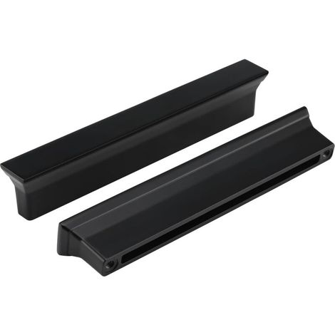 Set mit 20 schwarzen Schrankgriffen für Küchen- und Badezimmermöbel, 128 mm Lochabstand (1/5)