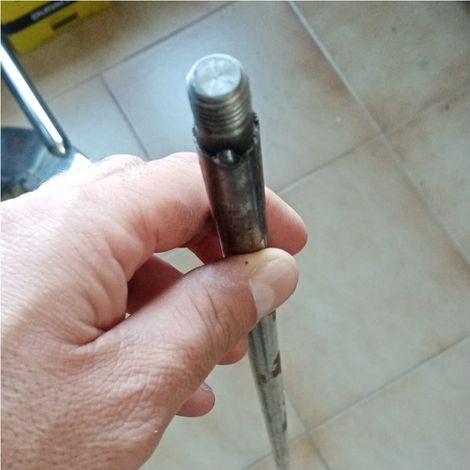 Asta da 1mt in ferro rigido per scovolo per pulizia camino (1/2)