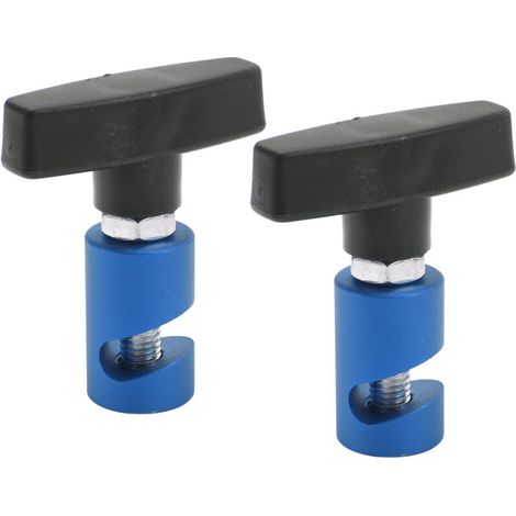 Lot de 2 pinces de support de levage M12 multifonctions universelles 12 mm pour étrier de bougie d'allumage pour hayons, hayons, coffres, bleu (1/3)