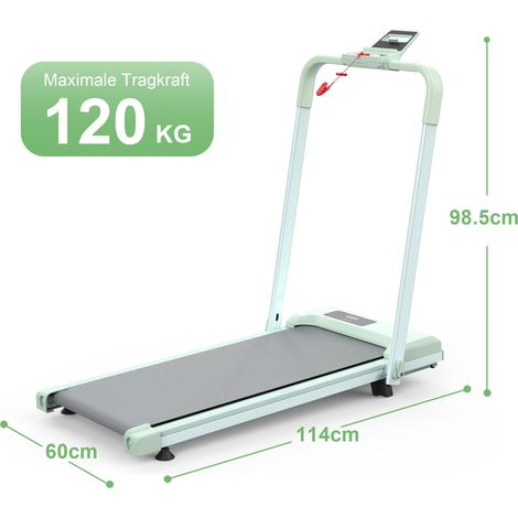 Klappbares 3-in-1 Laufband, 10 % Steigung, 1 bis 12 km/h, grün HAVRYA