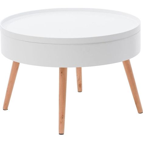 Runder couchtisch mit stauraum 60 cm