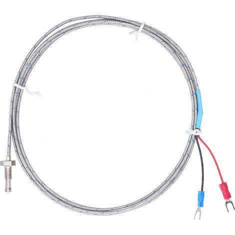 WRNT-02 Thermoelementsensor, M8-Gewindeschraube, rotes und schwarzes Kabel, Temperaturfühler Typ K (1/5)