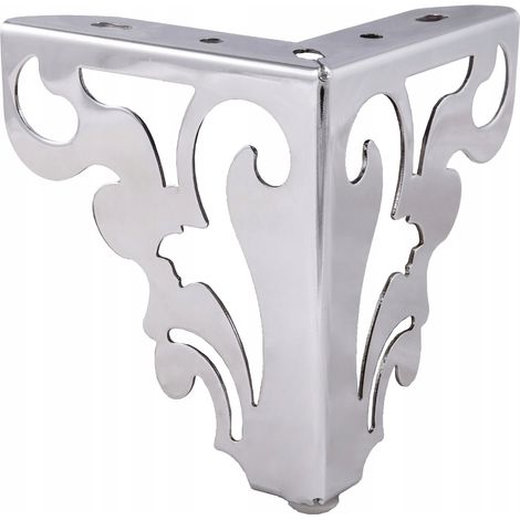 Pata de mueble de 12 cm de altura, cromada. (1/5)
