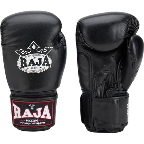 Raja Standard Boxhandschuhe aus Kunstleder, Schwarz, 14 oz (1/5)
