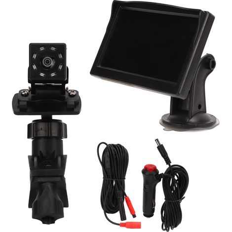 Écran HD 5 pouces Moniteur de Siège Auto Caméra Recul Recorder 12V Étanche pour Voiture Camion SUV (1/5)