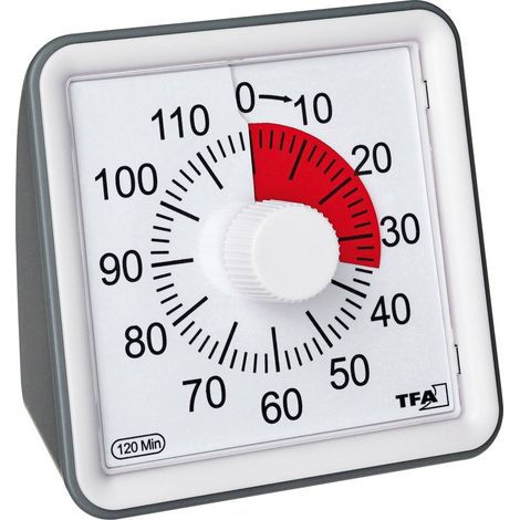 TFA Dostmann Timer VISUAL Timer Bianco analogica (1/3)