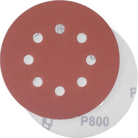 800 Disque de Ponçage Disques Abrasifs Grain Taille de 125mm Idéal pour Poncer/Polir/Dérouiller HSDPS5M100, Lot de 100 (1/5)