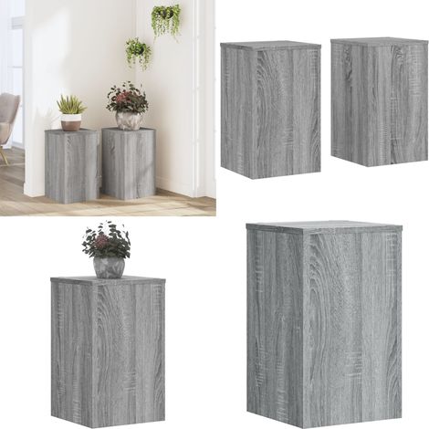 vidaXL Pflanzenständer 2 Stk. Grau Sonoma 30x30x50 cm Holzwerkstoff (1/5)