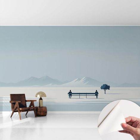 Carta da parati adesiva - lavabile - decorazione murale - per cucina - pellicola decorativa Paesaggio minimalista 416x254 cm (1/5)