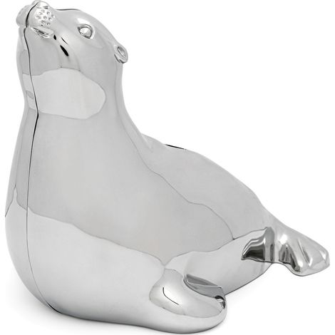 Silbernes Sparschwein für Kinder, edles Siegel als Geschenk Größe: 130x95x115 mm Artikelnummer: ZV6167061 (1/2)