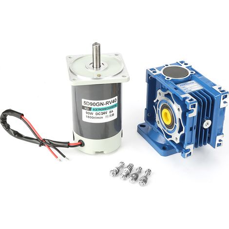Vitesse du moteur à engrenage à vis sans fin DC24V 90W 5D90GN-RV40 réglable avec autoverrouillage (30k) (1/5)