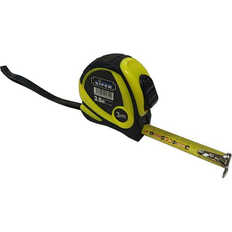 SIFER sifer flexometro cinta metrica caucho 3 m x 16 mm freno