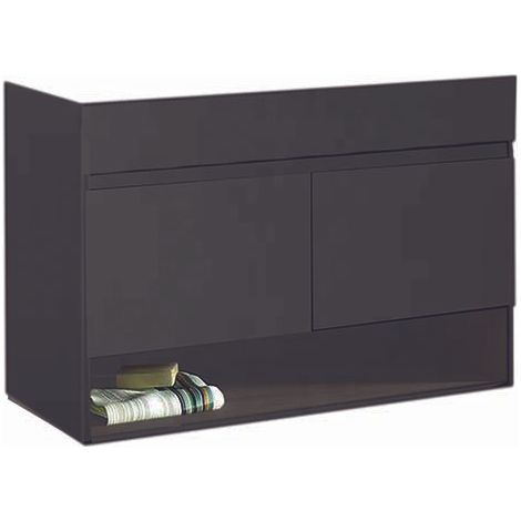 Conjunto con mueble de baño estilo nordico NEBARI 3 piezas 120x45 (1 seno) CM Grafito