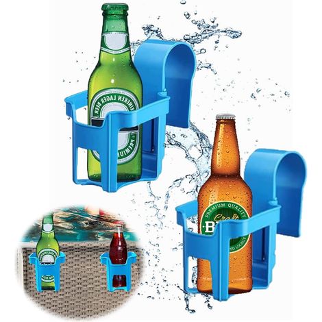 Porte-gobelet de piscine, support de bord de piscine, accessoires de piscine multifonctionnels pour la plage, la piscine et les fêtes d'été, 2 pièces