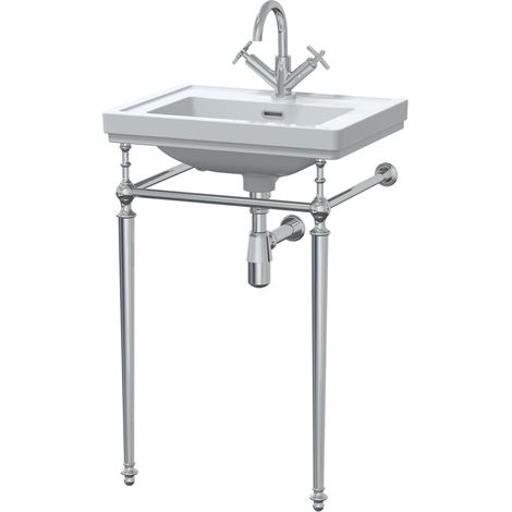 500mm 1TH Basin With Traditional Stand - VBAS008 (1/2)