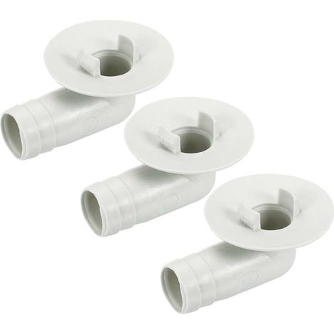 Raccord coude 17 mm pour tuyau de vidange climatiseur - lot de 3, PP beige (1/5)