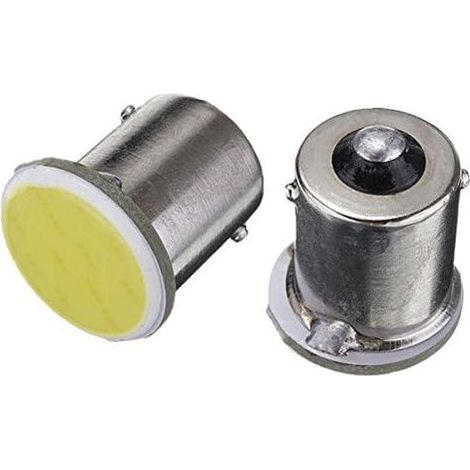 Ampoule LED 1156 BA15S 382 P21W 12 COB SMD 2W x2 pour clignotant, feu arrière, feu de recul (blanc brillant) - Royaume-Uni