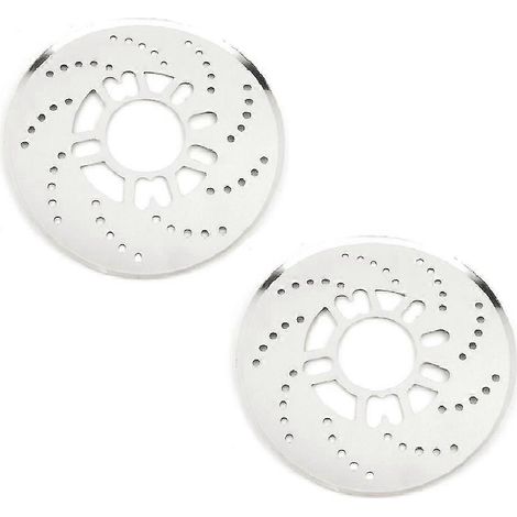 Lot de 2 cache-disques de freins à tambour 14 pouces, en aluminium décoratif, anti-poussière, universels, pour roues arrière de voiture - Argent (1/5)